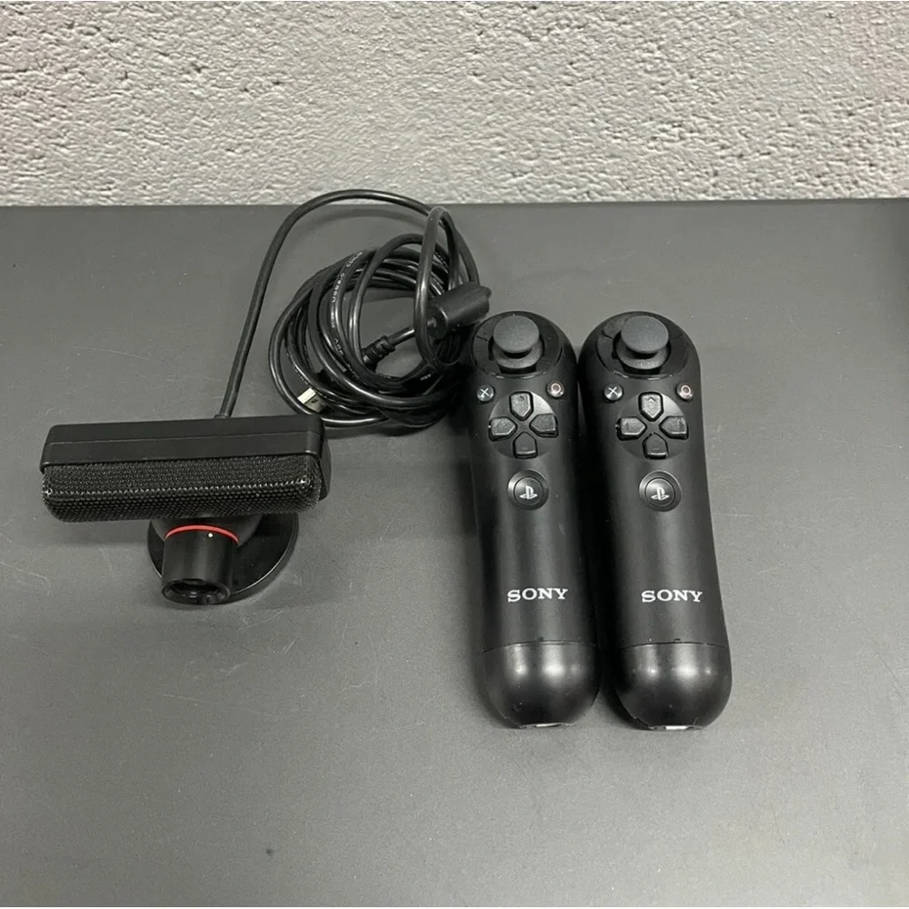 (2) PS Move Navigation Controller PSVR Sony Eye Camera Mic Lot